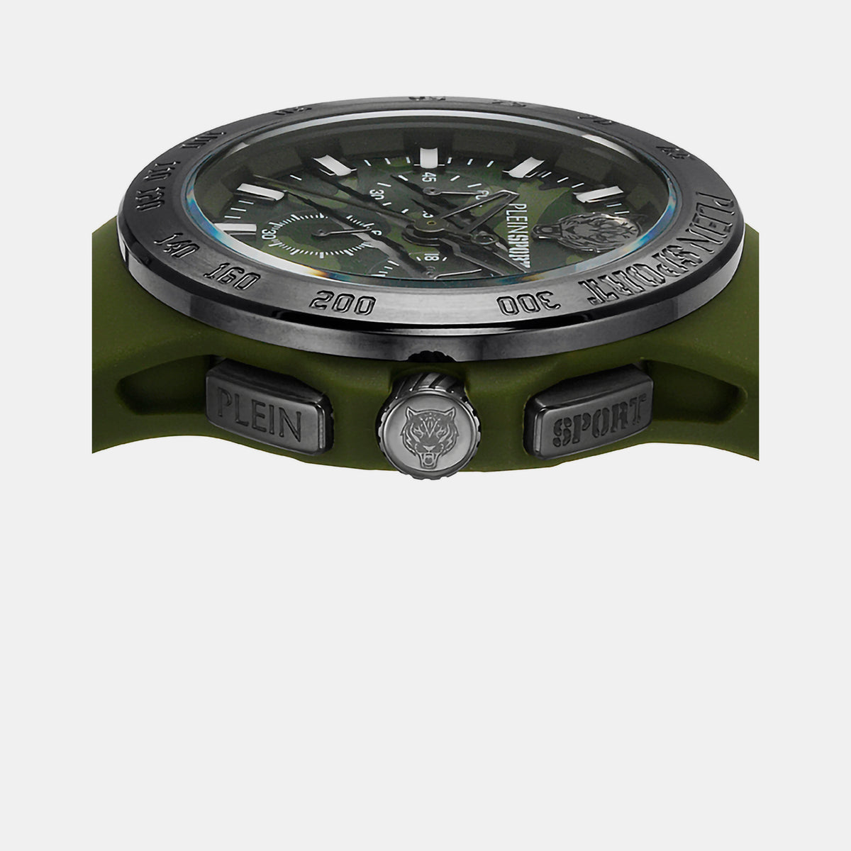 Plein Sports Men Round Green watch