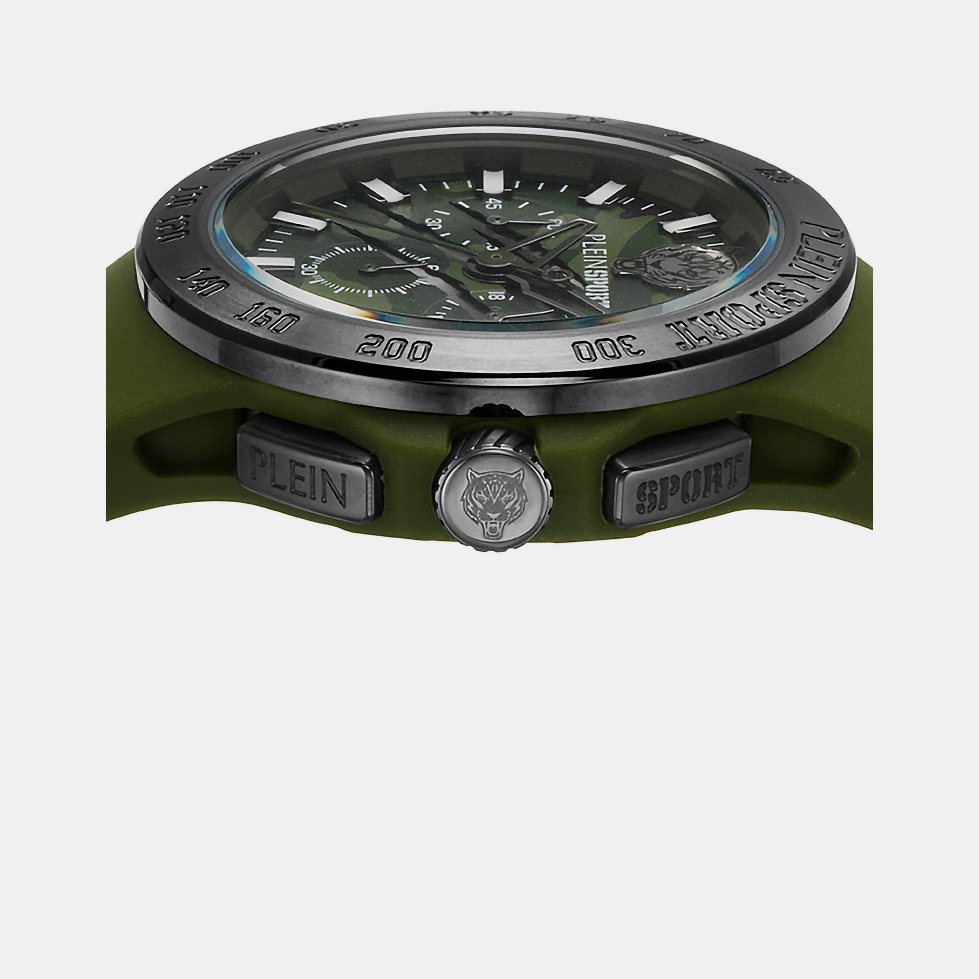 Plein Sports Men Round Green watch