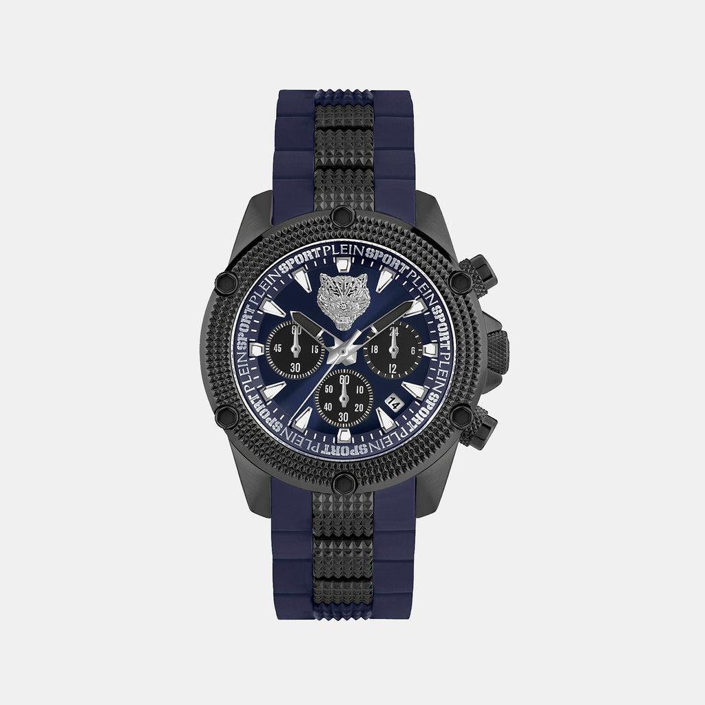 Plein Sports Round Blue Chronograph watch