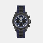 Plein Sports Round Blue Chronograph watch