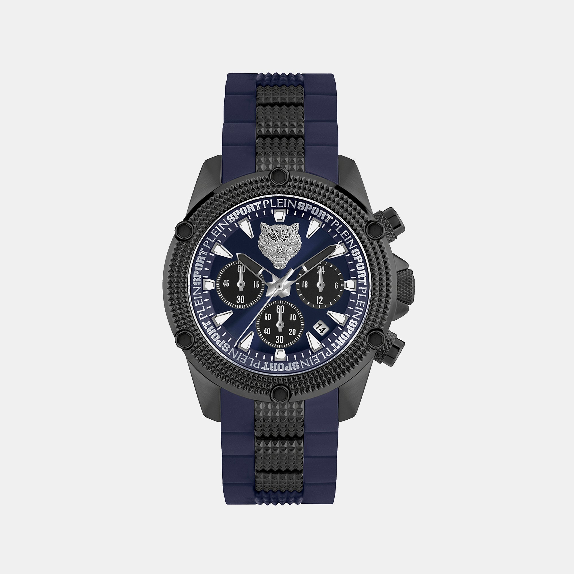 Plein Sports Round Blue Chronograph watch