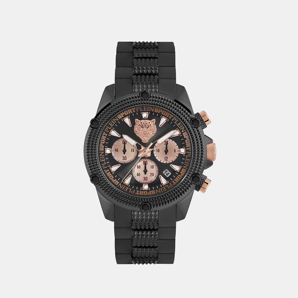 Plein Sports Round Black Chronograph watch