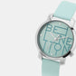 Iconic Blue Female 3 Hands Analog Leather Watch UWUCL0704