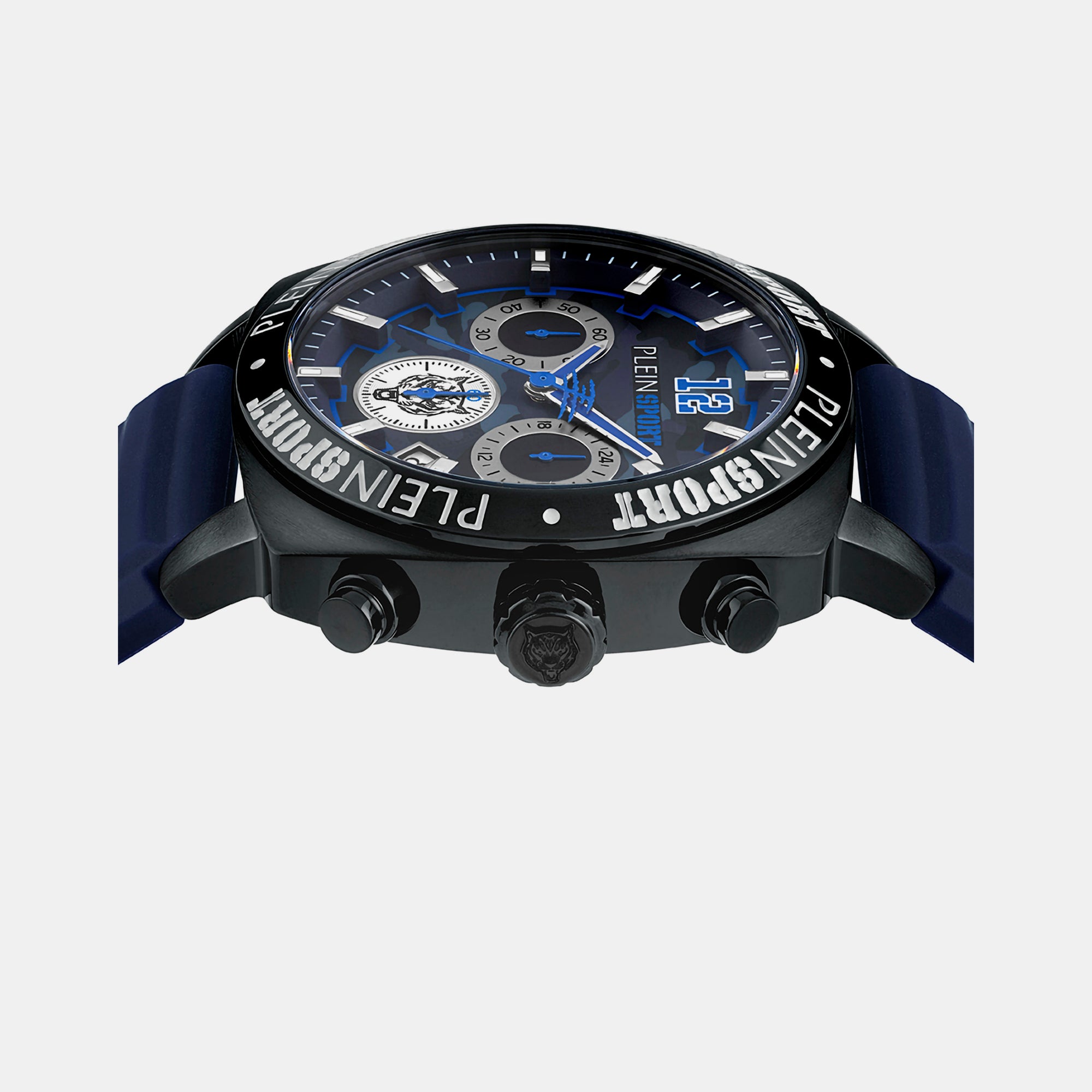 Plein Sports Men Round Blue watch