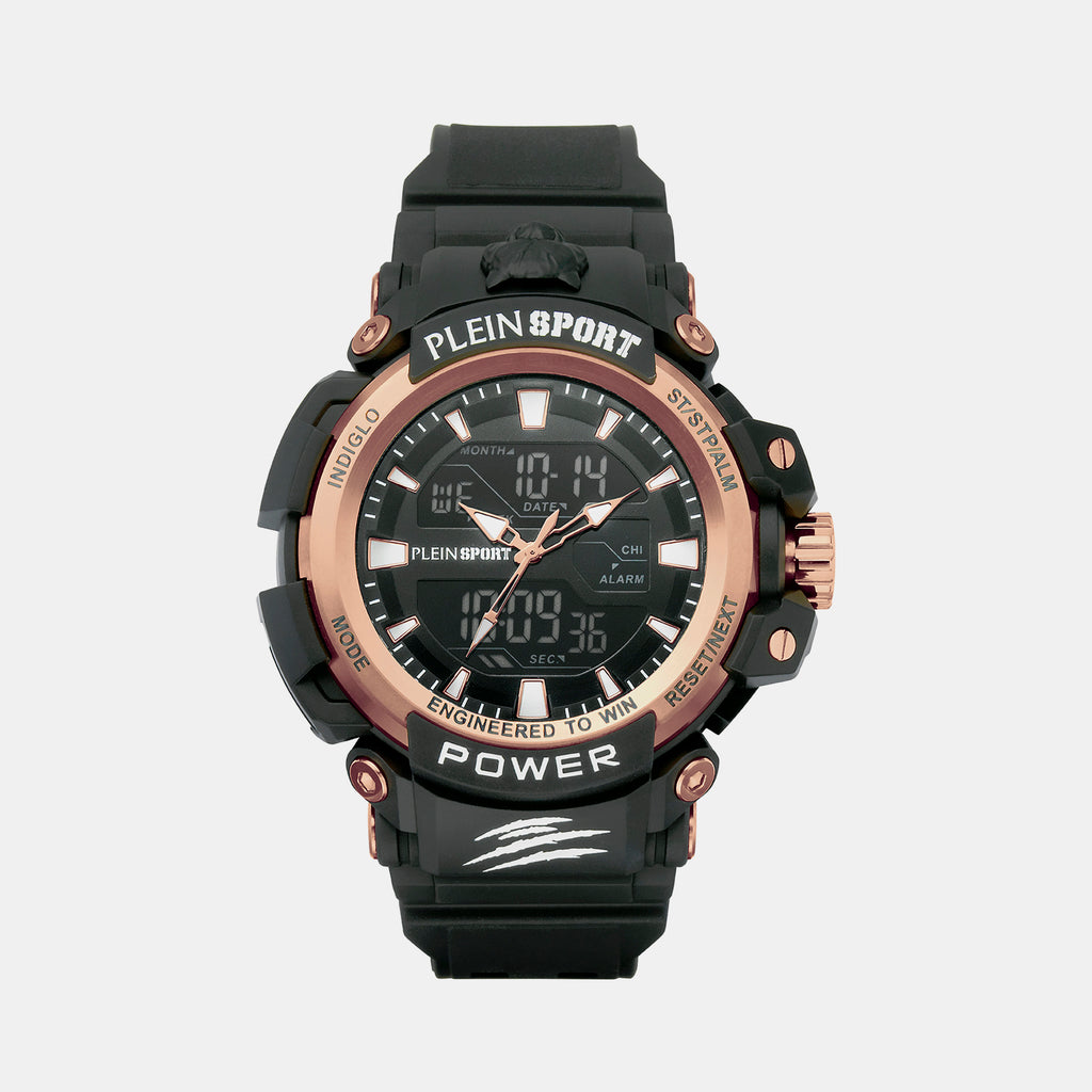 Plein Sports Round Black Analog-Digital watch
