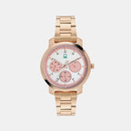 UCB Round Pink Analog watch