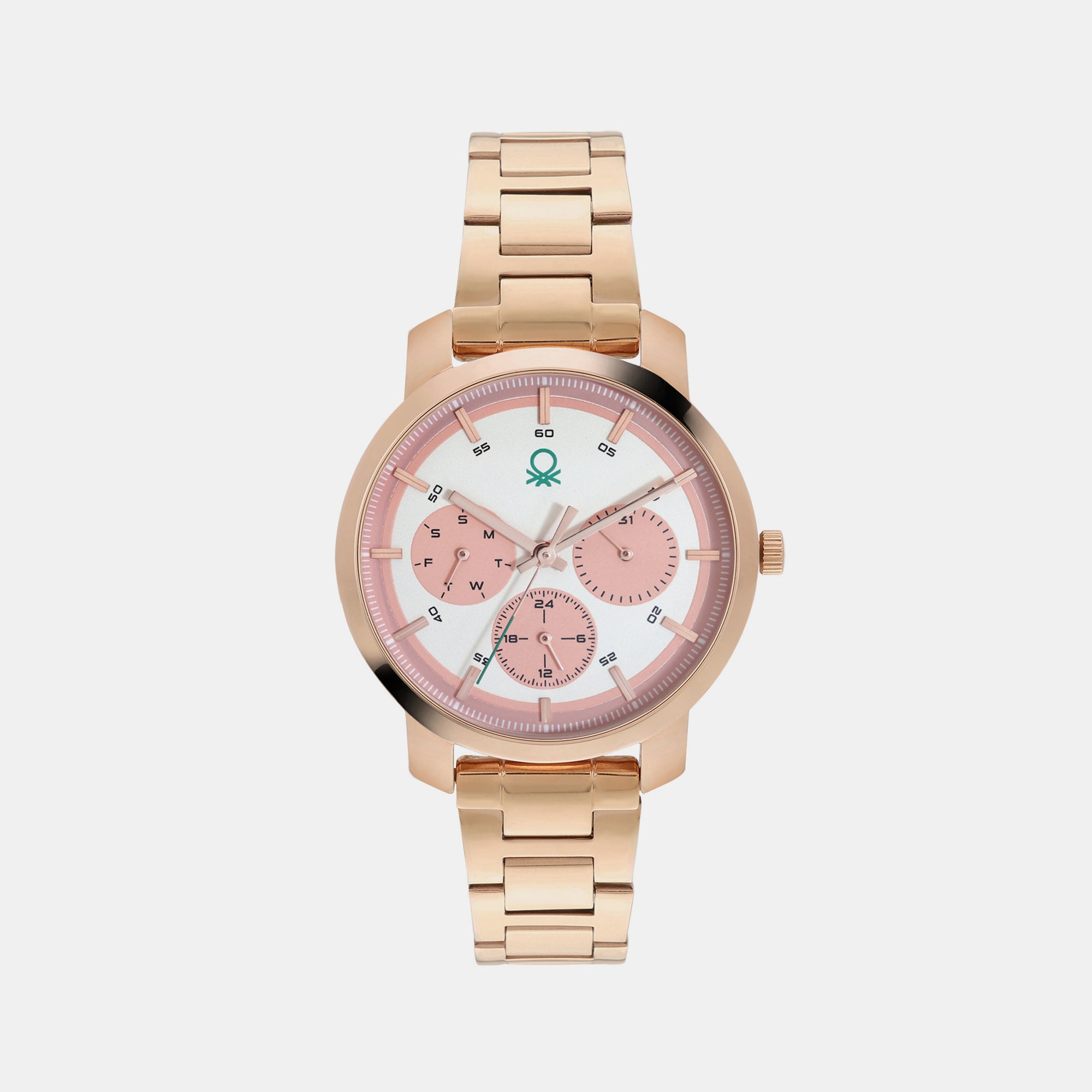 UCB Round Pink Analog watch