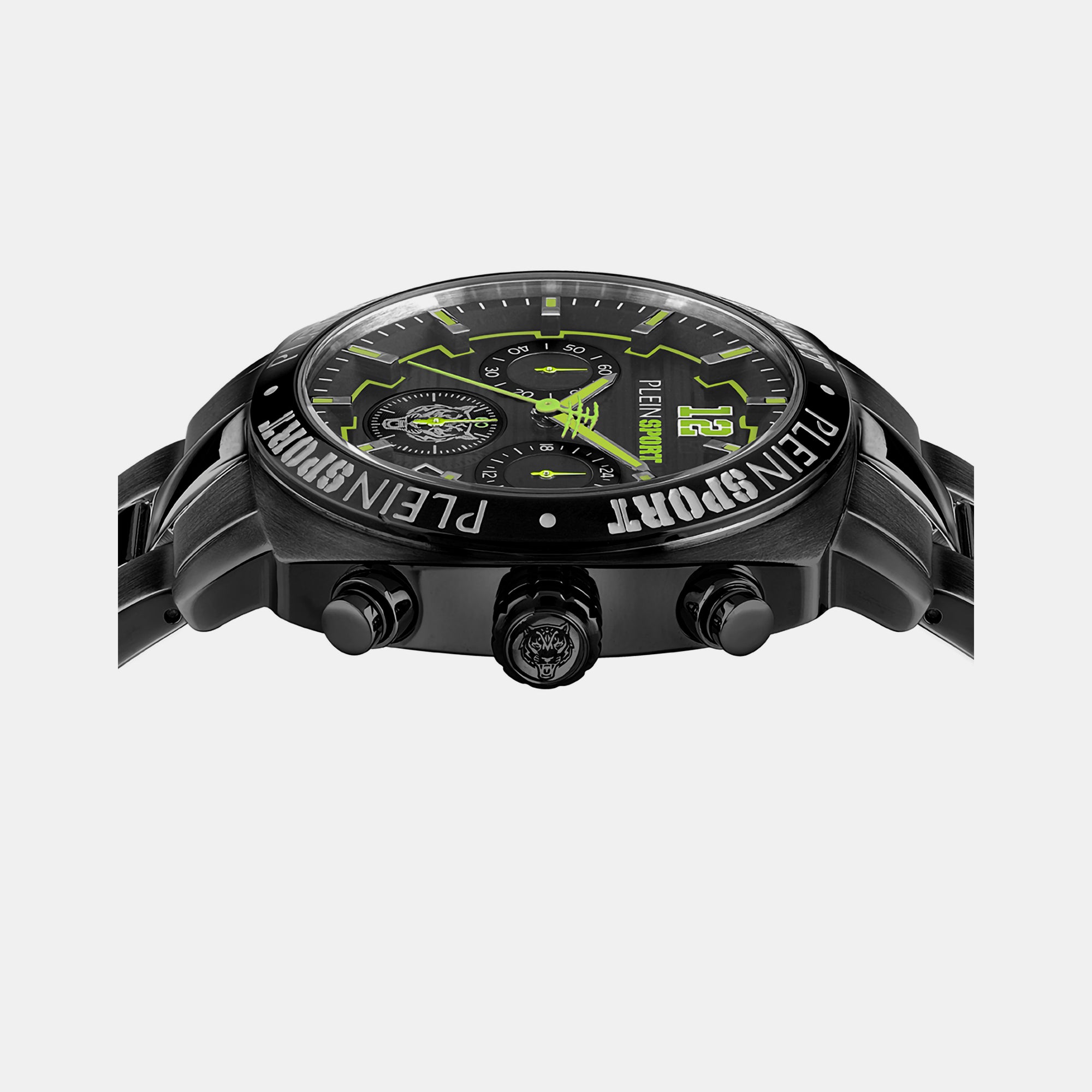 Plein Sports Men Round Black watch