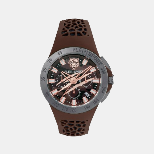 Plein Sports Round Brown Chronograph watch