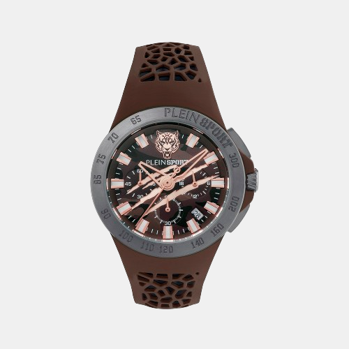 Thunderstorm Chrono Male Brown Chronograph Silicon Watch PSABA0423