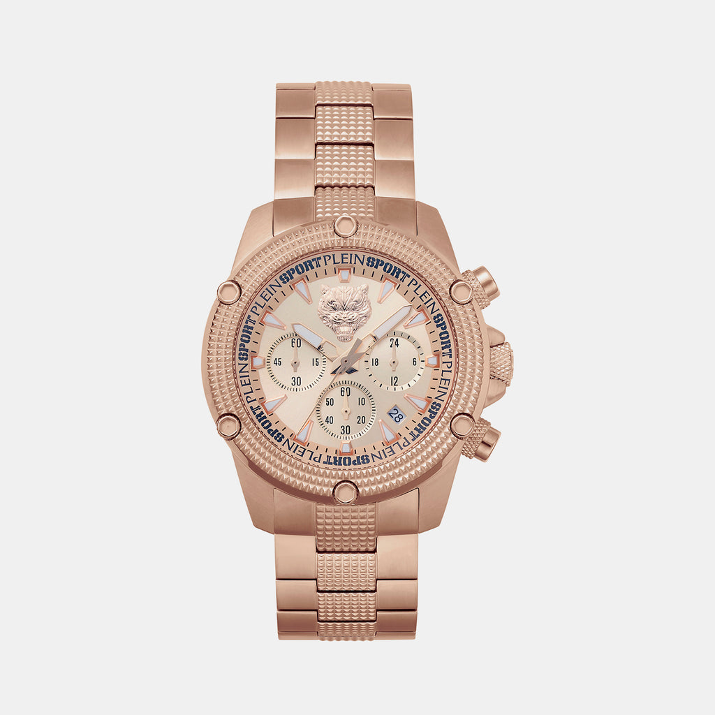 Plein Sports Round Rose Gold Chronograph watch