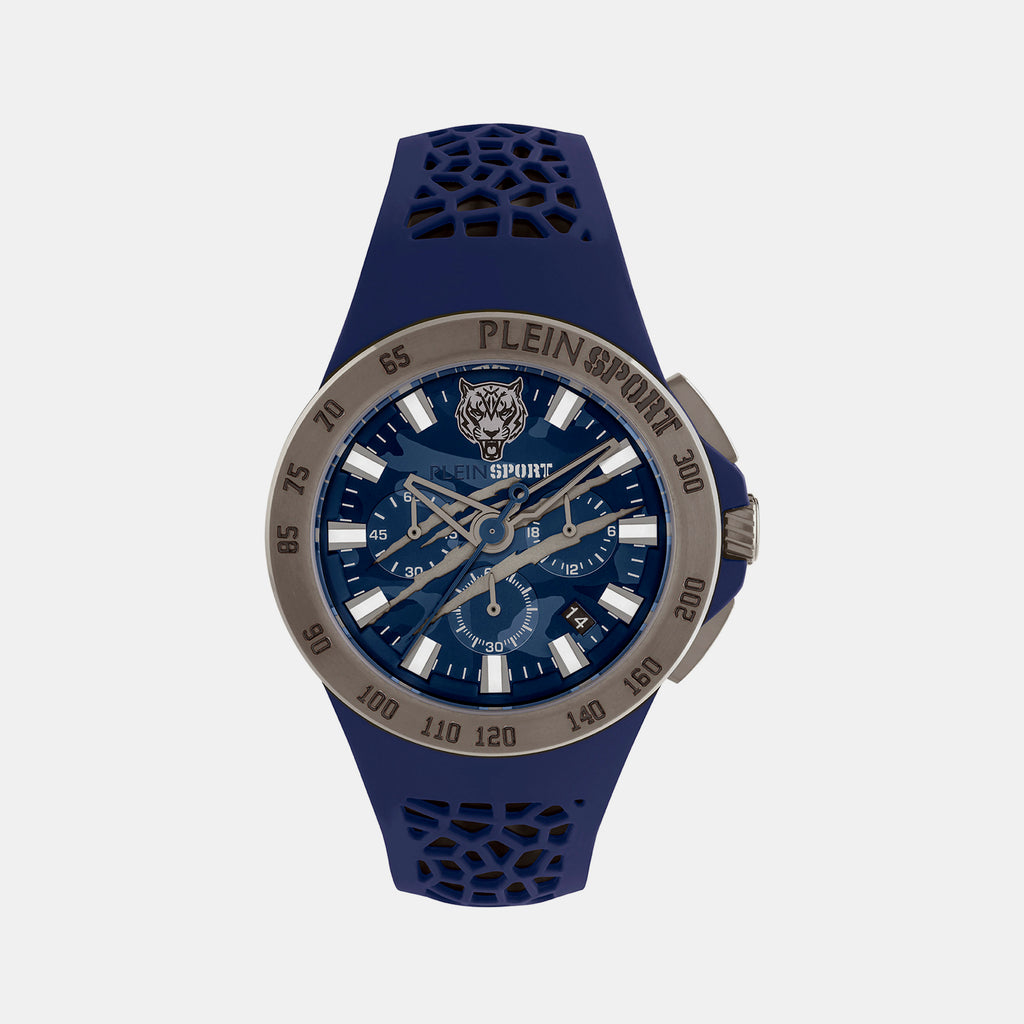 Plein Sports Round Blue Chronograph watch