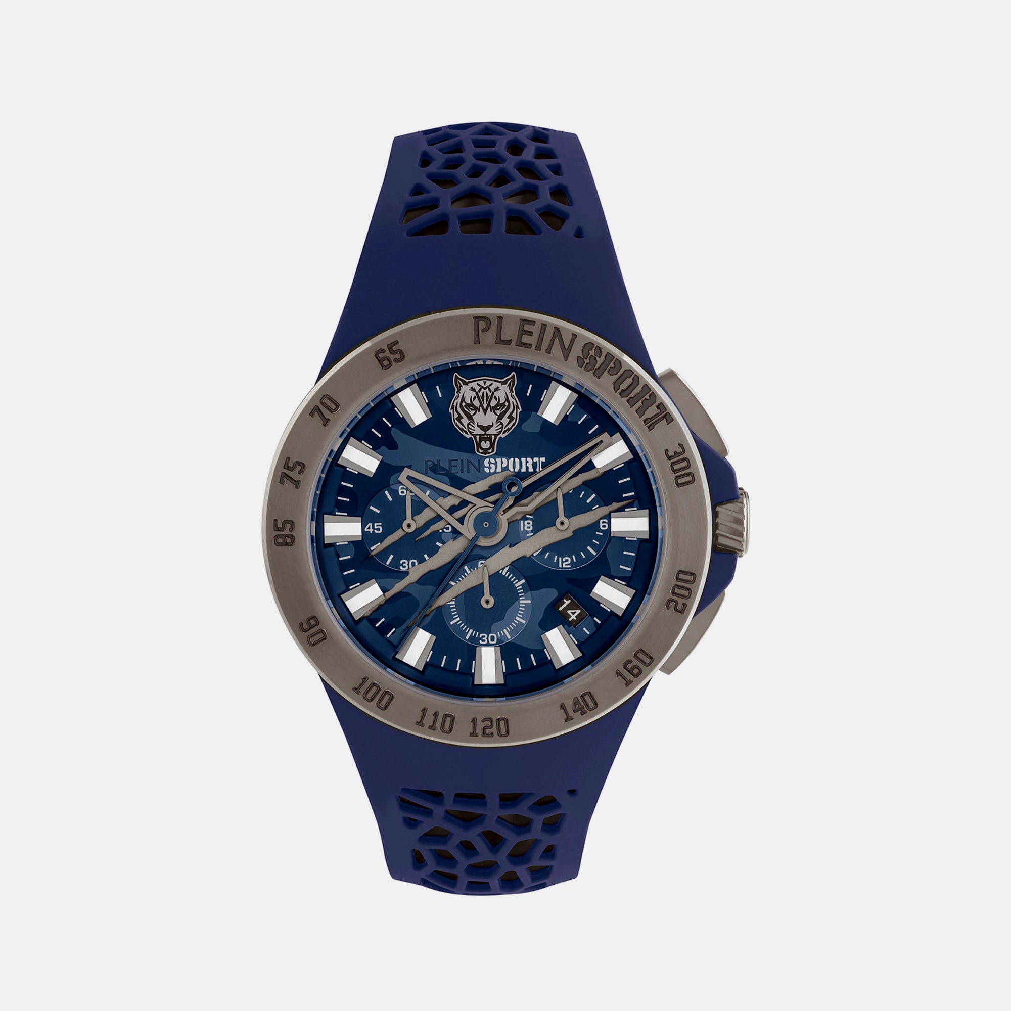 Plein Sports Round Blue Chronograph watch