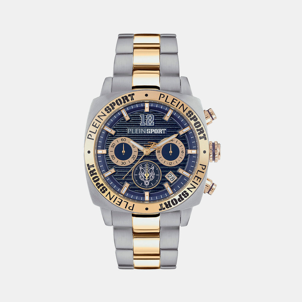 Plein Sports Round Blue Chronograph watch