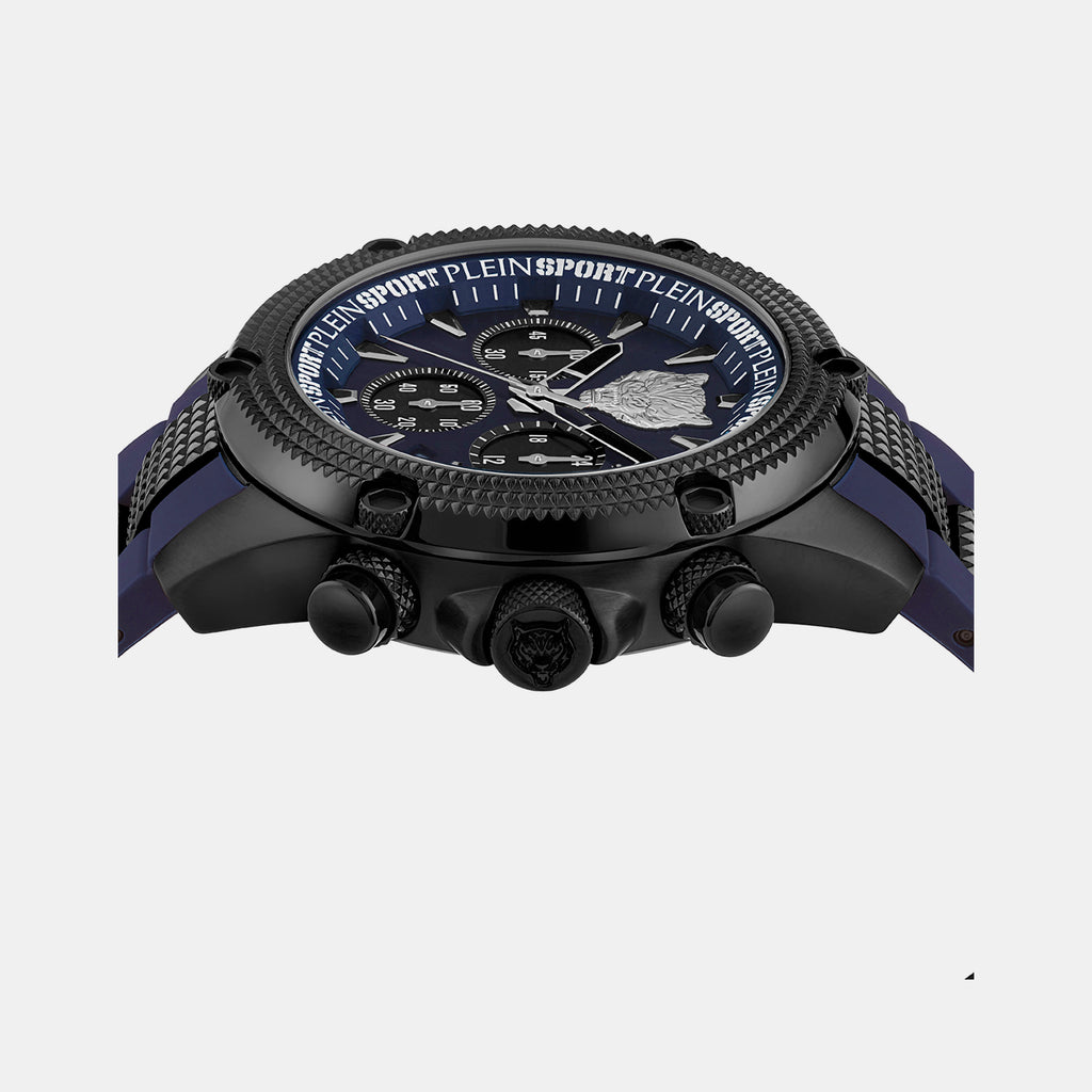 Plein Sports Men Round Blue watch